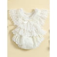 thumbnail image 3 of Bagilaanoe Newborn Baby Girl Rompers Floral Lace Fly Sleeve Bodysuit 3M 6M 12M 18M Infant One Piece Jumpsuit, 3 of 9