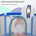 thumbnail image 4 of Triple Tree Mini Hexagon Trampoline for Kids, Blue, 55.00" x 55.00" x 43.00", 4 of 7