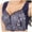 Blue, variant on YWDJ Cotton Bras for Women Women Lace Plus Size Bra No Steel Ring Push Up Underwear Vest-Style Sleep Bra Gray L