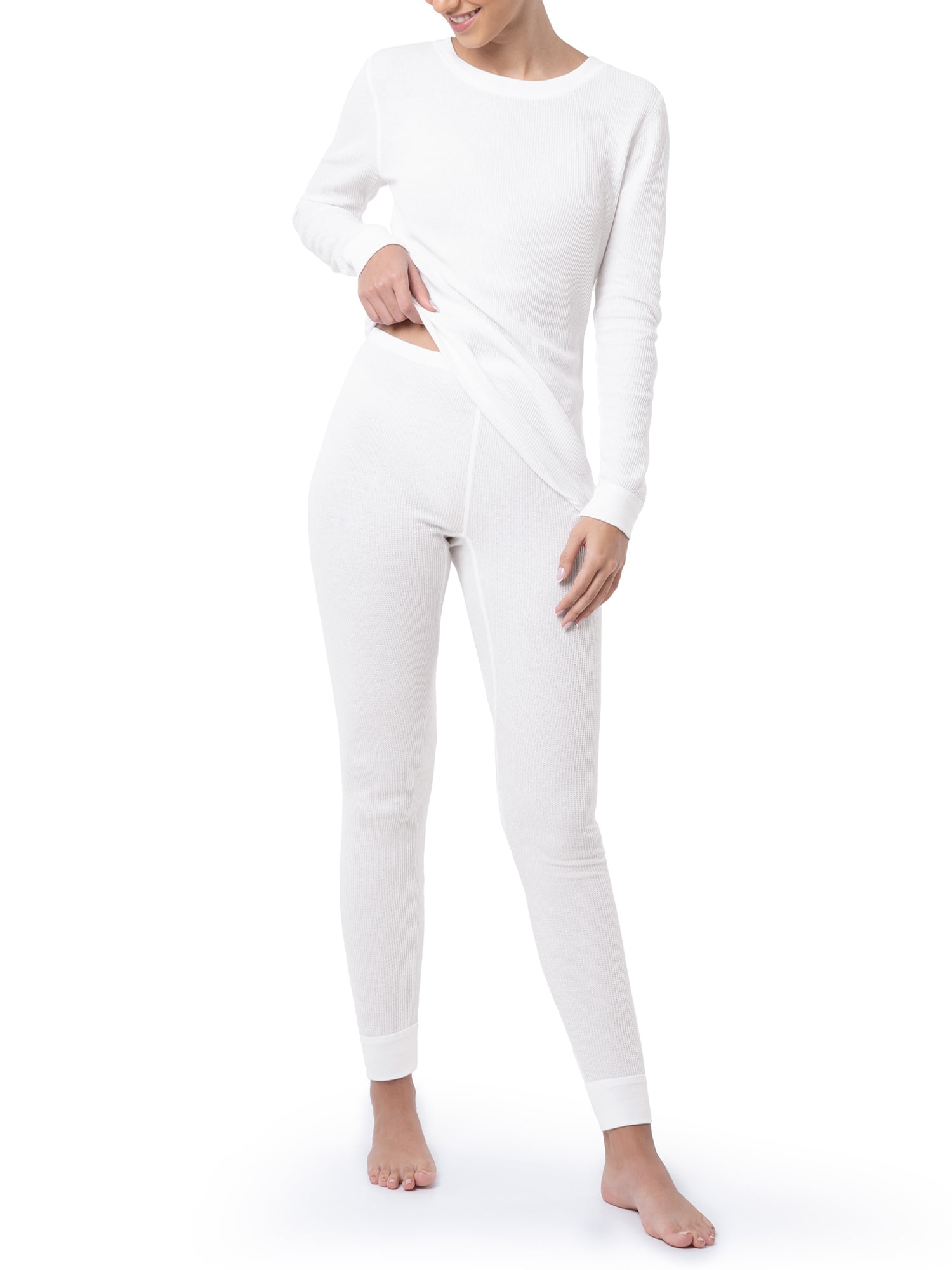 Fruit of the Loom Women's and Women's Plus Eversoft Waffle Thermal Bottom, 2-Pack