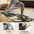 thumbnail image 4 of Pioneer Flower Floral Print Pattern Hot Yoga Mat Towel Non Slip for Hot Yoga - Quick-Drying Yoga Mat Cover with 4 Corner Pockets with Travel Bag - Hot Yoga Towel Non Slip 74"x26", 4 of 6