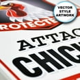 thumbnail image 6 of Bigtime Signs Attack Chickens Grunge PVC 9""x12"" | Chicken Coop Decor, 6 of 9