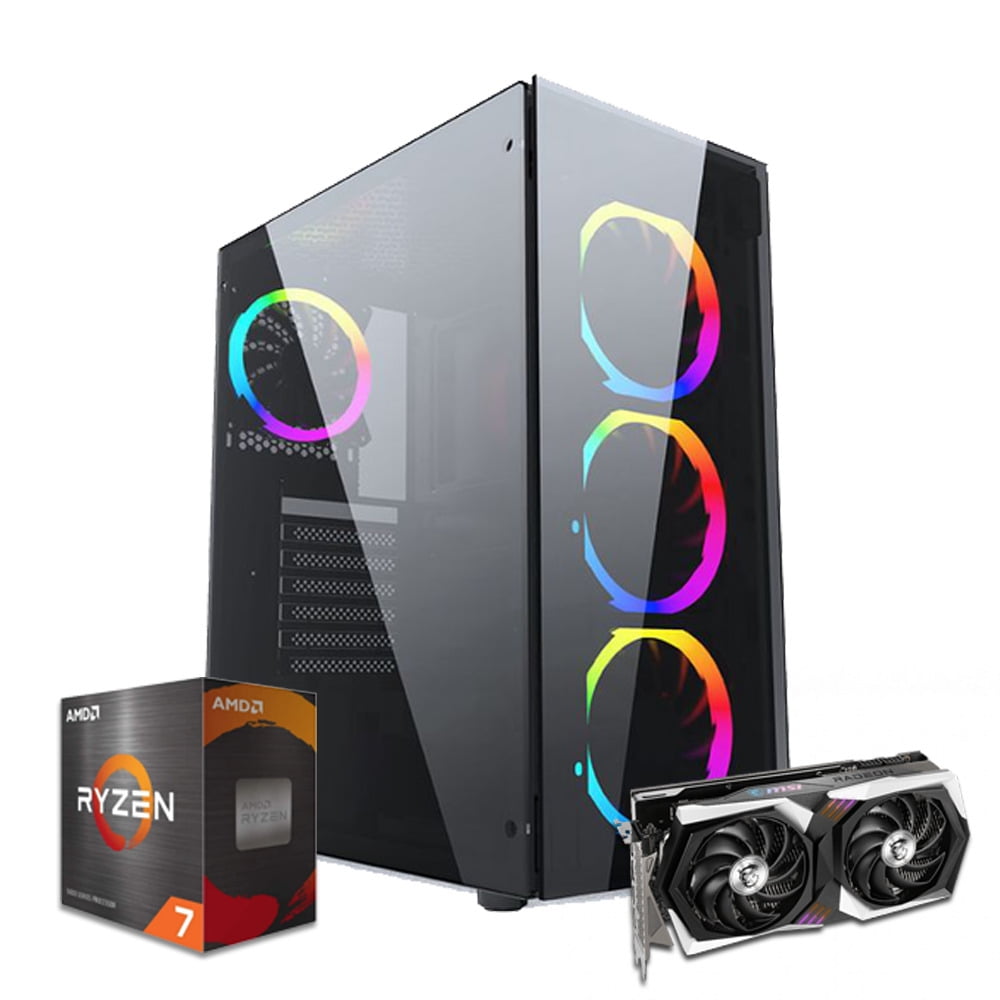 Pc Gamer Amd Ryzen 7 5700X - Rx 6700 Xt 12Gb - Ram 16 Gb - Ssd 500 Gb M.2 - Wifi - Windows 11 Pro - Jx188 Vidrio