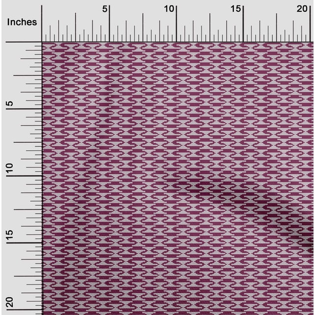 oneOone Georgette Viscose Fabric Triangle Kasuri Print Fabric By Yard 42 Inch Wide