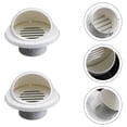 thumbnail image 4 of 2 Pcs Évent de Plafond en PVC Conduit de Ventilation Couverture de Grille d'Échappement, 4 of 4
