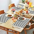 thumbnail image 2 of Gray and White Checkerboard Checkered Pattern Summer Placemats Table Placemats Set Of 4-Linen Kitchen Washable Placemats Table Mats 11.8"x17.7" Non-Slip Heat Resistant, 2 of 6