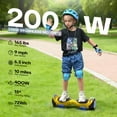 thumbnail image 4 of Mosta Hover Electric Scooter Board for Kids & Adults, 9 mph & 9 Miles All Terrain Self-Balance Scooter with Bluetooth and Led Lights,6.5 inch,165 lbs capacity,LED Light,Perfect Gift, 4 of 8