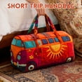 thumbnail image 4 of Sunshine Retro Bus 3D Embroidered Canvas Travel Duffel Bag, Large Capacity Unisex handbags for Gym, Sports, and Weekend Trips, 4 of 6