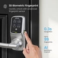 thumbnail image 4 of Lockly Secure Pro Smart Lock Wi-Fi, cerradura de puerta con teclado digital de entrada sin llave, cerradura de puerta delantera con sensor biométrico de huellas dactilares 3D con manija, control de vo, 4 of 5
