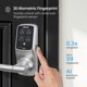 thumbnail image 4 of Lockly Secure Pro Smart Lock Wi-Fi, cerradura de puerta con teclado digital de entrada sin llave, cerradura de puerta delantera con sensor biométrico de huellas dactilares 3D con manija, control de vo, 4 of 5