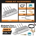 thumbnail image 5 of 2600°F Propane Gas Forge with Double Doors – Large-Capacity Stainless Steel Blacksmithing and Knife-Making Equipment, Portable Farrier Tool, Gas Welding Forge Kit (Four Burners), 5 of 6