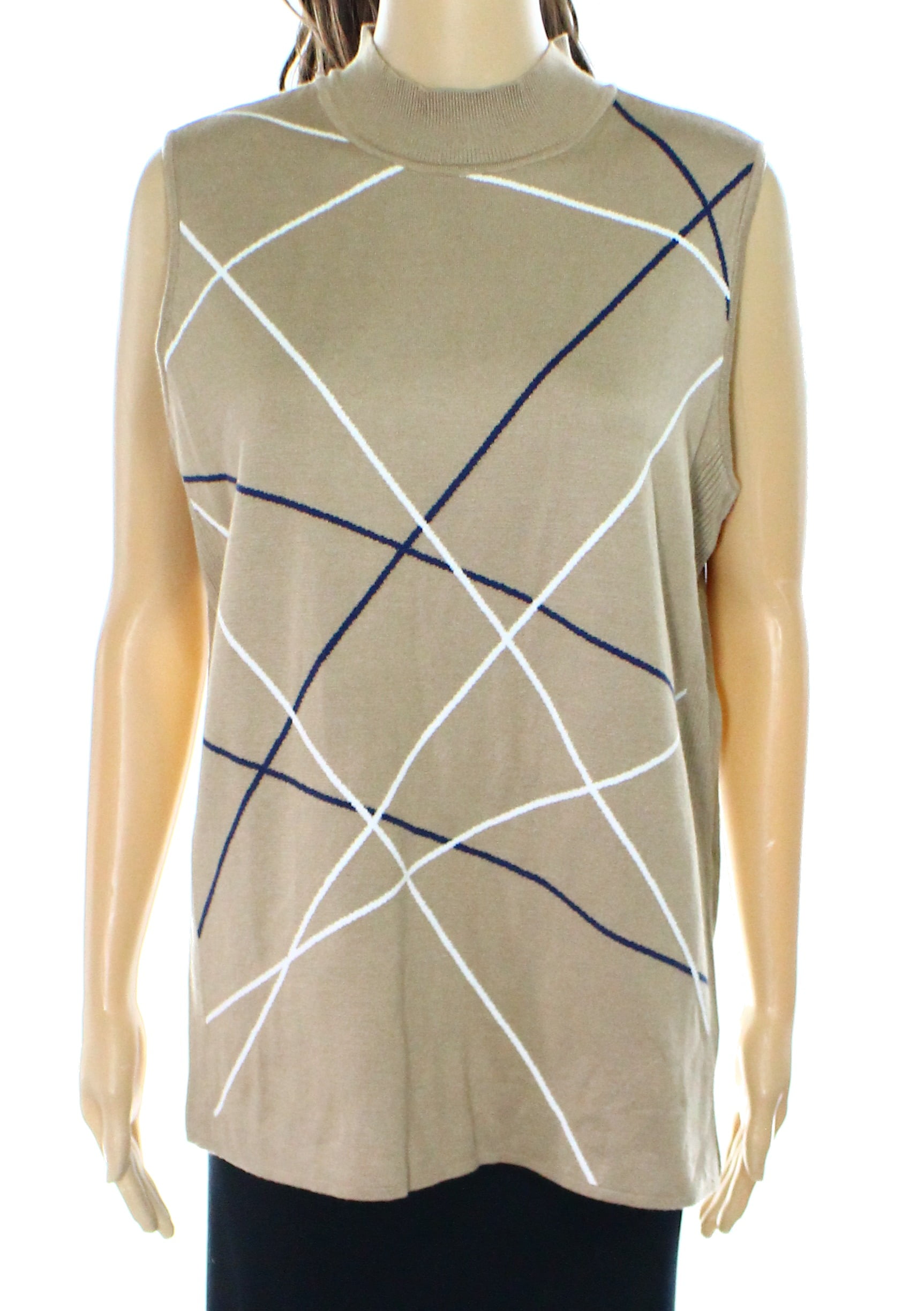 Download INC - INC NEW Beige Womens Size Medium M Mock-Neck Vest ...