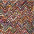 thumbnail image 2 of SAFAVIEH Nantucket Akilah Zigzag Stipes Cotton Area Rug, Blue/Multi, 11' x 15', 2 of 4