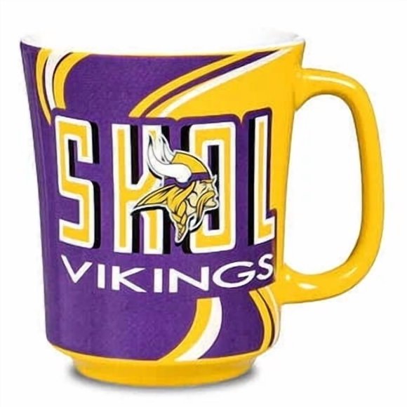 Taza De Cerámica NFL 400ml Evergreen Con Caja Vikings