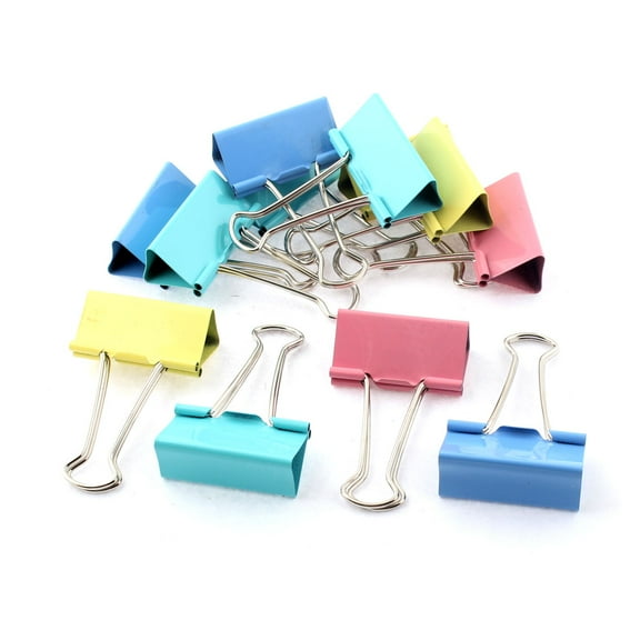 Unique Bargains Home Office  Document Paper File Binder Clips Clamp Holder 10pcs