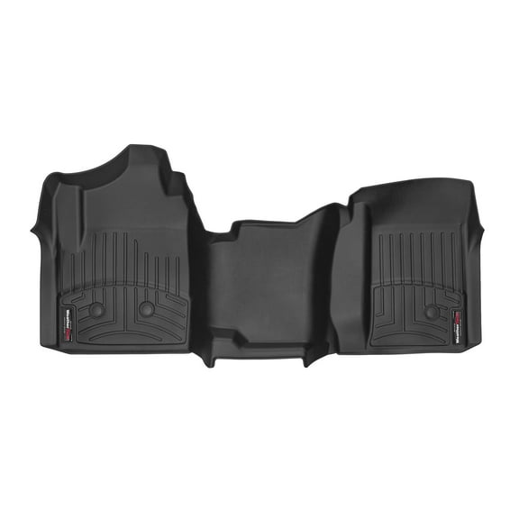 WeatherTech Custom Fit FloorLiners compatible with 2015-2019 GMC Sierra 2500HD / 3500HD - 1st Row - Over The Hump, Black