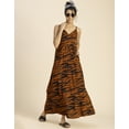 thumbnail image 2 of Moomaya Stylish Printed Rayon Sleeveless A-Line Dress - V Neck, Summer Dress, 2 of 9