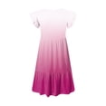 thumbnail image 4 of Gubotare Dresses for Tweens Girls Short Sleeve Skater Dress Soft Cute Designs Spring Summer (Hot Pink,Size 13-14 Years), 4 of 5