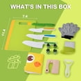 thumbnail image 4 of Juego de cocina para niños Montessori Toys COVLUROTO con cuchillo, 15 piezas, 4 of 7