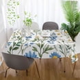 thumbnail image 5 of Yayeee Tablecloths for Rectangular Tables 54 x 54 inch Party Table Cover, Blue Floral, 5 of 6