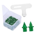 thumbnail image 3 of 50 Uds. Clavos para zapatas de pista, profesionales, convenientes, 5mm, con llave de repuesto para carreras cortas, Sprint, hombres y mujeres Verde, 3 of 8