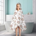 thumbnail image 6 of Fairy Princess Mushroom Pattern Hooded Bath Towel，50"x30" for Ages 3 To 12 Kids, Quick Dry Lightweight Soft Microfiber Hood Beach Towel Cover Up for Kids, 6 of 7