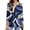 Dark Blue, variant on Oalirro Woman V Neck Three Quarter 3 4 Sleeve Shirt and Blouse