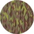 thumbnail image 1 of Ahgly Company Indoor Round Patterned Blood Red Brown Area Rugs, 8' Round, 1 of 6