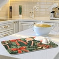 thumbnail image 6 of Yayeee Dish Drying Mat for Kitchen Counter 16"x18" Microfiber Absorbent Pad, Christmas Holly Bows, 6 of 7