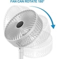 thumbnail image 4 of (2 piezas) Viento de 3 velocidades Altamente elástico Viento natural simulado Ajuste de 180 ° Alimentado por batería o alimentado por USB Escritorio para el hogar Dormitorio Mini ventilador, 4 of 5