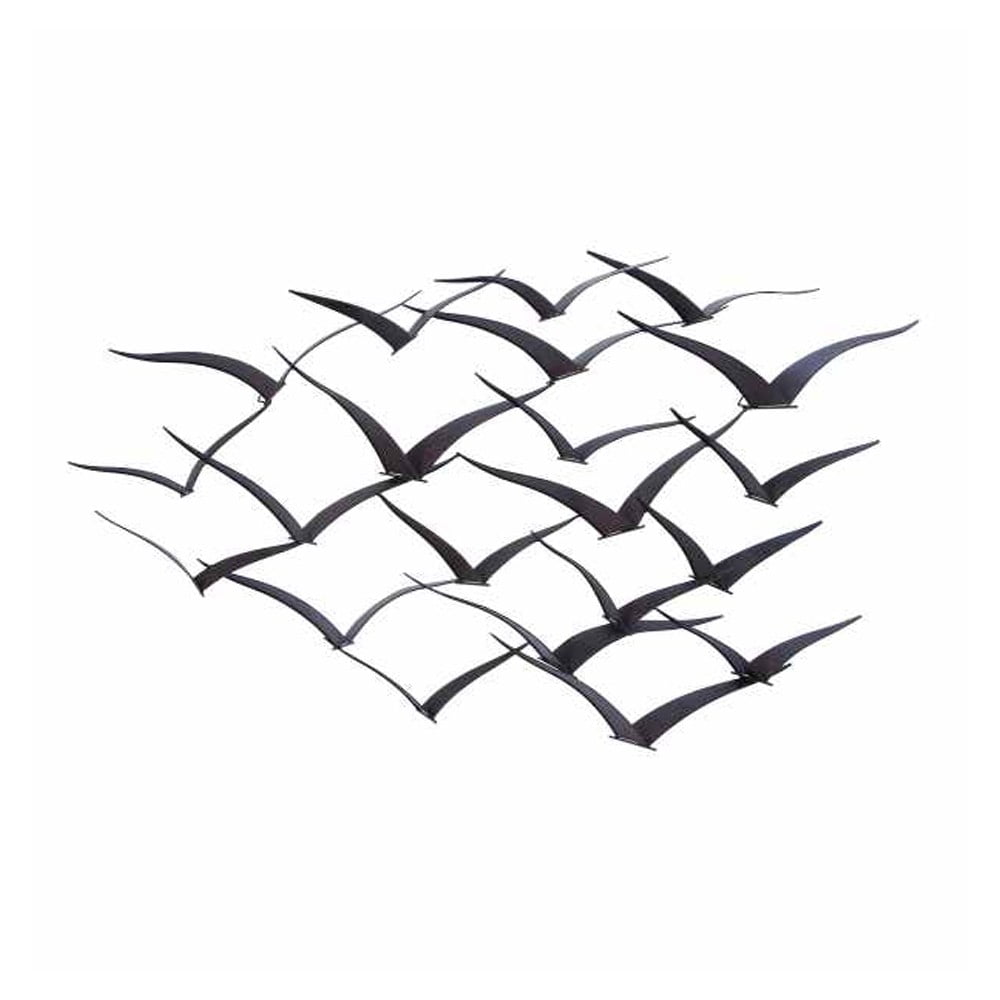 Benzara Metal Flock of Flying Birds Wall Decor, Black - Walmart.com