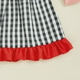 thumbnail image 5 of Gubotare Girls Patriotic Dress Toddler Baby Girl Outfit Heart Print Puff Sleeve A-Line Dress Kids Mesh Layered Tulle Tutu Dresses (Red,Size 2-3 Years), 5 of 5