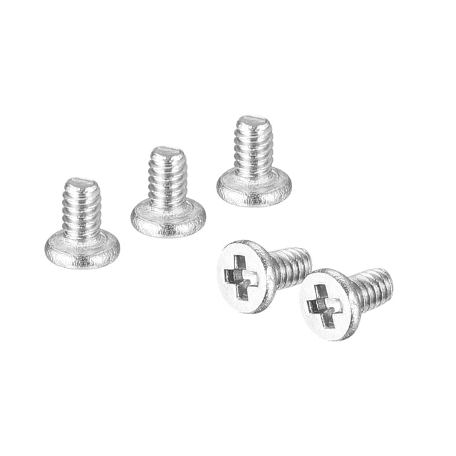 M1.2-0.25 x 2mm 20 Pcs Vis Rondes Plates en Métal pour Machine d'Entraînement Phillips