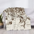 thumbnail image 4 of Vsdgher Western Desert Cowboys3 Pattern Fleece Throw Blanket, Horizontal Fleece Bedding Home Decor for Couch & Bed All Season Use -40"x30", 4 of 7