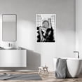 thumbnail image 3 of Lienzo decorativo Liyark divertido para baño, negro y blanco, 30 x 40 cm, 3 of 7