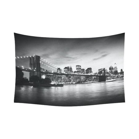 Gckg Nyc New York Skyline Brooklyn Bridge Tapestry Wall