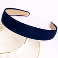 thumbnail image 2 of Women Wide Elastic Fashion Headbands Head Hoop Hair Accessories Thick Headwear for Women Girls Hair Band Navy Blue, 2 of 4