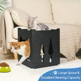thumbnail image 6 of Gumihue Modern Covered Large Indoor Cat House with Scratch Pad, 6 of 9