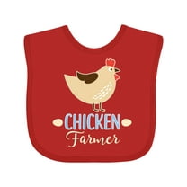 Inktastic Chicken Farmer Boys or Girls Baby Bib