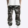 thumbnail image 7 of LYXSSBYX Cargo Pants for Men Men's Camouflage Elastic Waist Straight Tube Drawstring Pocket Workwear Pants, 7 of 7