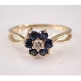 thumbnail image 3 of 2 Ct Round Cut Simulated Blue Sapphire Engagement Ring In 14k Yellow Gold Plated, 3 of 5