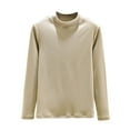 thumbnail image 2 of Sakmal Long Sleeve Pajama Tops for Women Pullover Sleepwear Crew Neck Beige Sleepwear for Women L, 2 of 5
