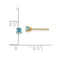thumbnail image 3 of FB Jewels 14K Yellow Gold 3mm December/Blue Topaz Post Earrings, 3 of 3