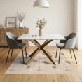 thumbnail image 3 of ODIKA 5'x7' Brown Light Modern Geometric Abstract Washable Area Rug Contemporary Minimalist Shapes With Overlapping Easy Care, Non-Shedding, Pet Friendly, for Small Living Room, Bedroom, 3 of 7