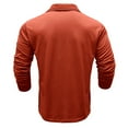 thumbnail image 4 of Fmbrln Mens Workout Shirts Fashion Casual Turndown Collar Button Long Sleeve Solid Color Tops Gym Athletic Shirts Red S, 4 of 5