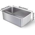 thumbnail image 6 of Stainless Steel Cat Litter Box, Large Pan 23.6“x15.7"x14" Metal Open-Top Large Kitten Litter Tray with Cover, Step, Scoop, Non-Stick Easy Cleaning, Gray, 6 of 6