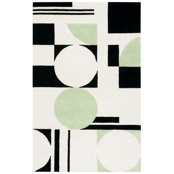 SAFAVIEH Rodeo Drive Darien Abstract Area Rug, Green/Black, 8' x 10'