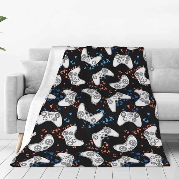Balery Game Manta de Felpa Suave y Acogedora – Cobija de Franela Aterciopelada para Cama, Lavable y Cálida para Sofá, Mascotas, Transpirable-50"x40"