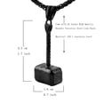 thumbnail image 5 of HZMAN Thor Hammer Stainless Steel Necklace For Men and Women Hammer Pendant Necklace 22+2 Inch Chain, Black, 5 of 8