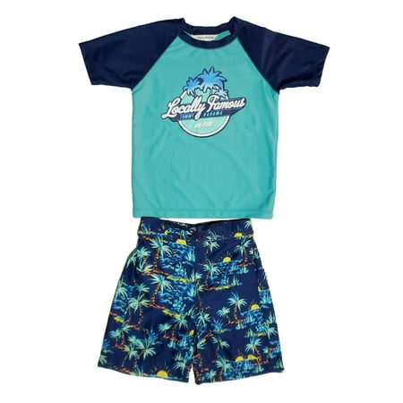 Tommy Bahama Boys' Rash guard and Trunks Swimsuit Set